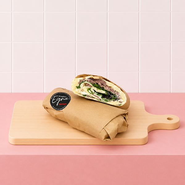 Wrap med rostbiff och potatissallad